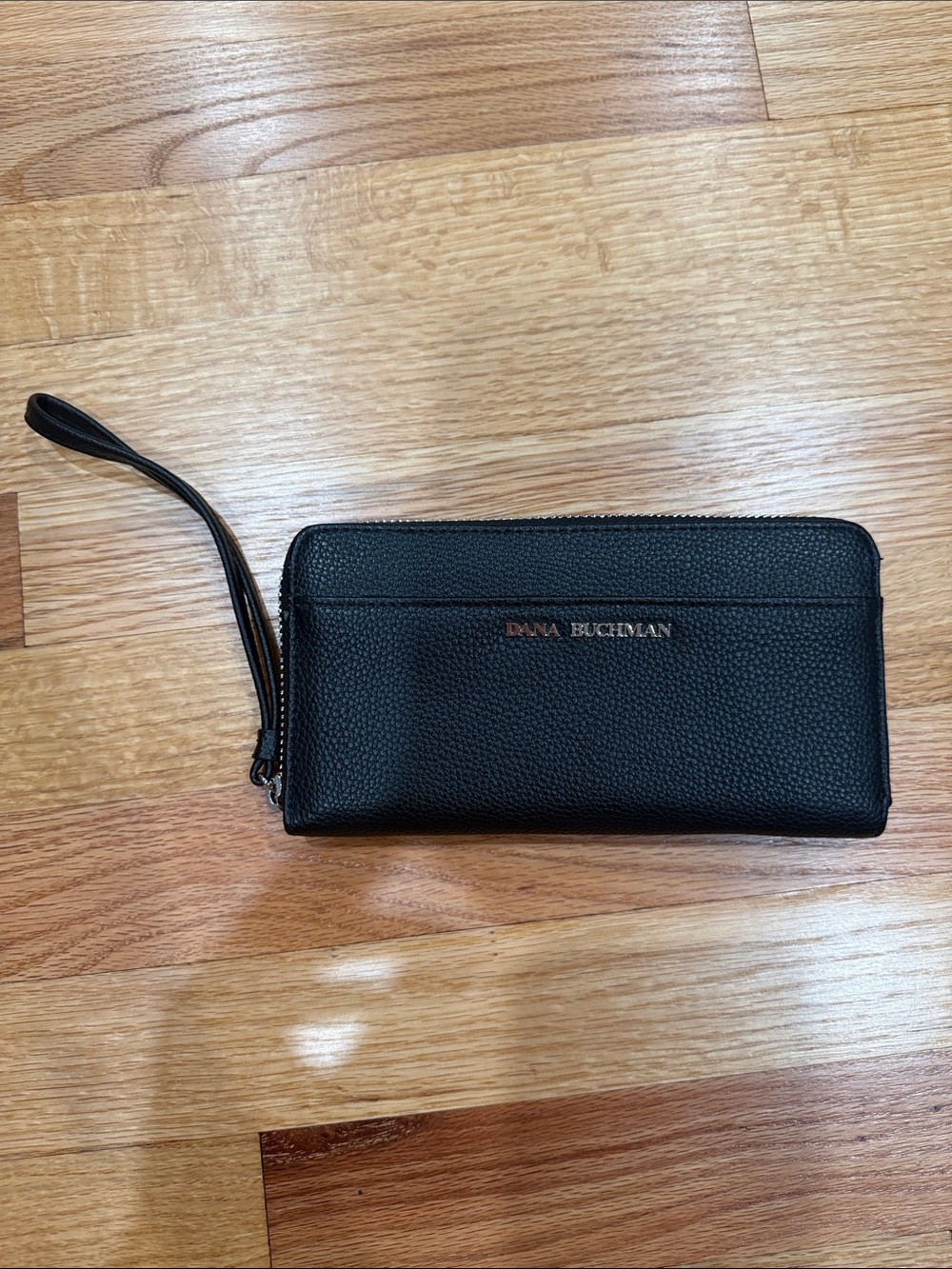 Dana Buchman Black Pebbled Leather Wristlet Wallet